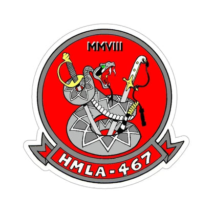 HMLA 467 (USMC) STICKER Vinyl Die-Cut Decal 3 Inch - The Sticker Space