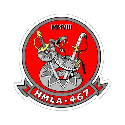 HMLA 467 (USMC) STICKER Vinyl Die-Cut Decal 4 Inch - The Sticker Space