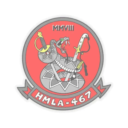 HMLA 467 (USMC) STICKER Vinyl Kiss-Cut Decal 2 Inch Transparent - The Sticker Space