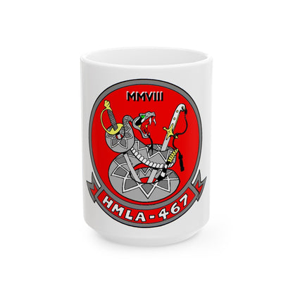 HMLA 467 (USMC) White Coffee Mug-15oz-The Sticker Space