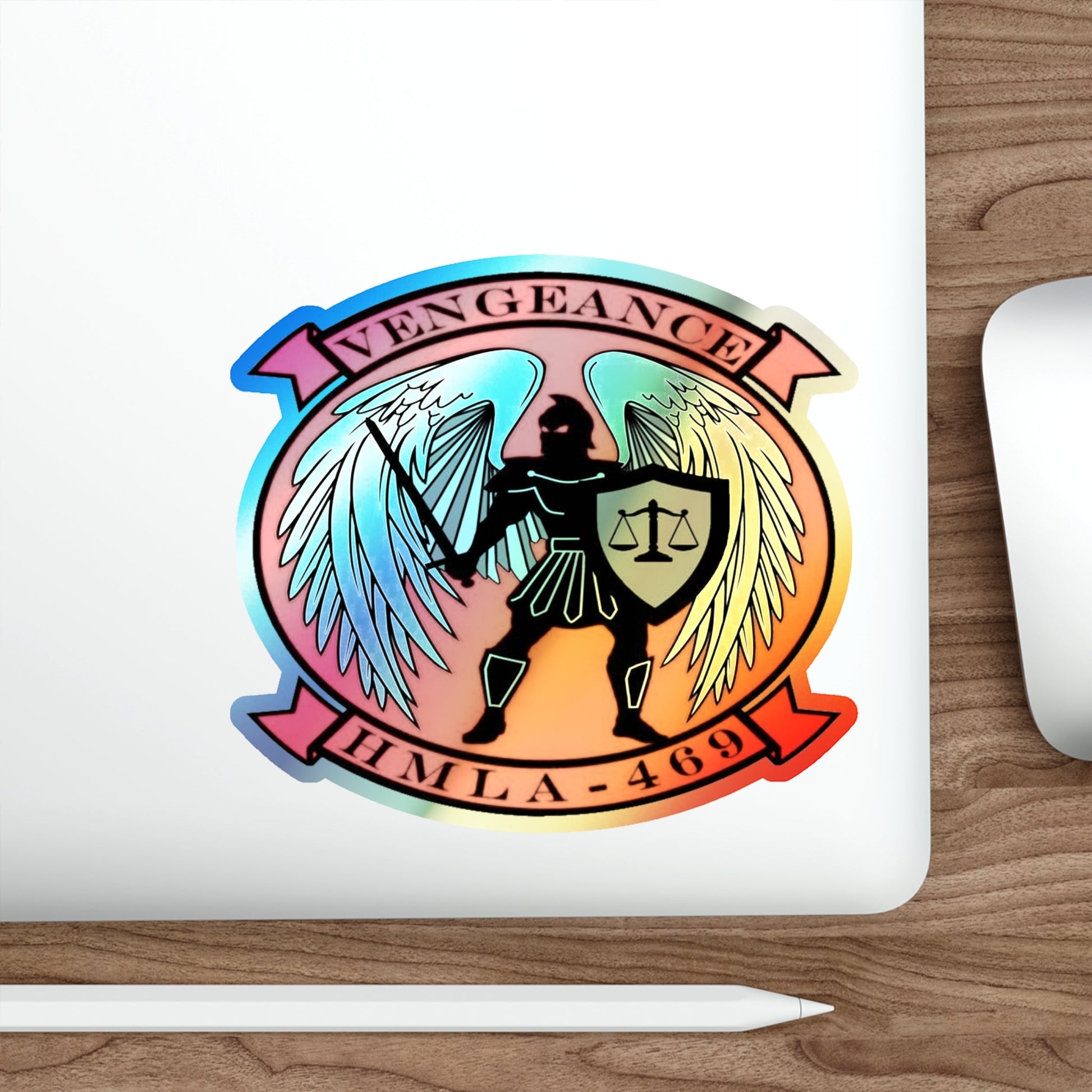 HMLA 469 Vengeance (USMC) Holographic STICKER Die-Cut Vinyl Decal-The Sticker Space