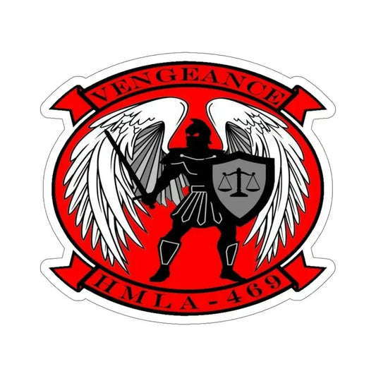 HMLA 469 Vengeance (USMC) STICKER Vinyl Die-Cut Decal 6 Inch - The Sticker Space