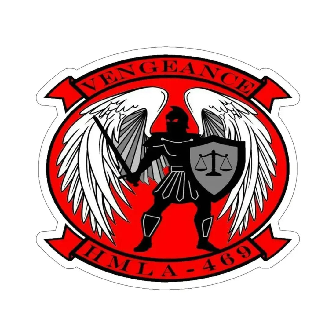 HMLA 469 Vengeance (USMC) STICKER Vinyl Die-Cut Decal - The Sticker Space