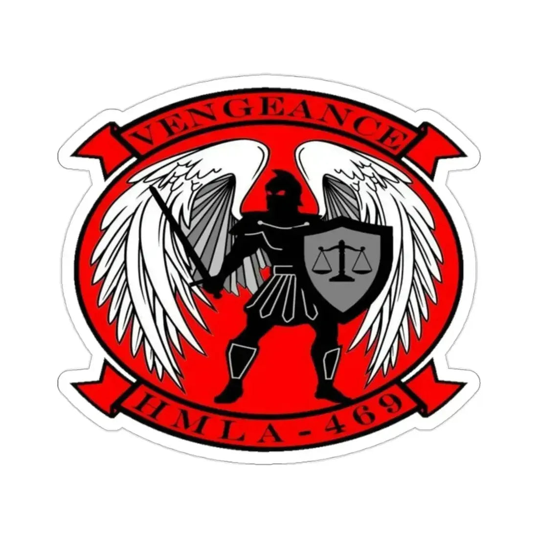 HMLA 469 Vengeance (USMC) STICKER Vinyl Die-Cut Decal - The Sticker Space