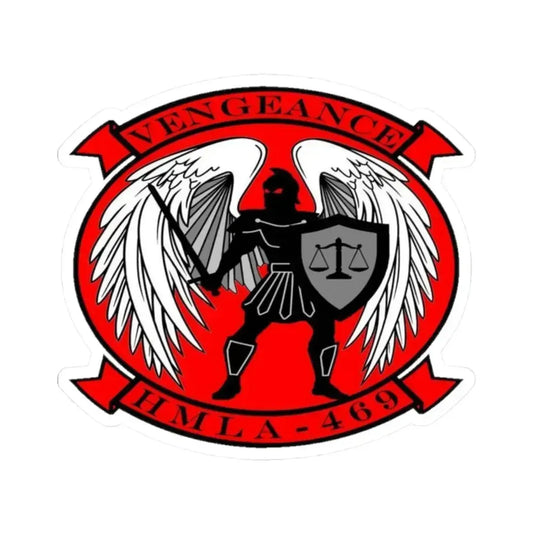 HMLA 469 Vengeance (USMC) STICKER Vinyl Kiss-Cut Decal 2 Inch White - The Sticker Space