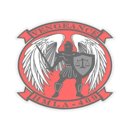 HMLA 469 Vengeance (USMC) STICKER Vinyl Kiss-Cut Decal 4 Inch Transparent - The Sticker Space