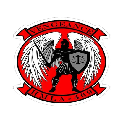 HMLA 469 Vengeance (USMC) STICKER Vinyl Kiss-Cut Decal 6 Inch White - The Sticker Space