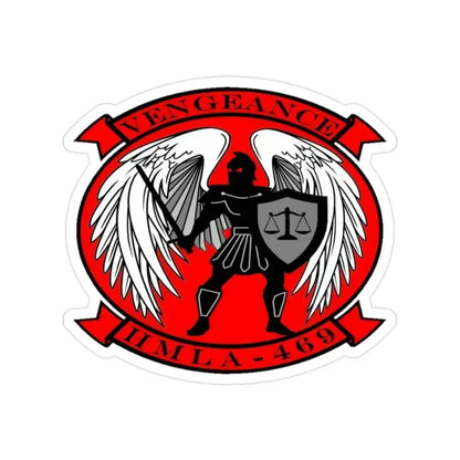 HMLA 469 Vengeance (USMC) Transparent STICKER Die-Cut Vinyl Decal 2 Inch - The Sticker Space