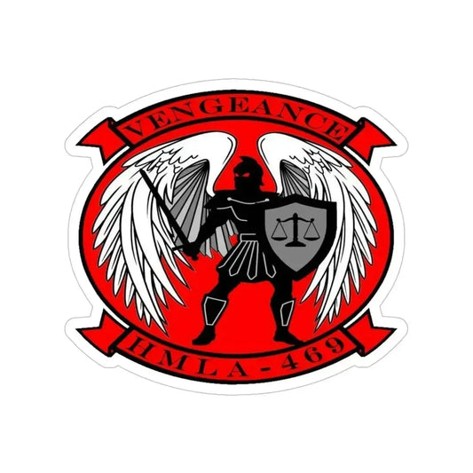 HMLA 469 Vengeance (USMC) Transparent STICKER Die-Cut Vinyl Decal 6 Inch - The Sticker Space