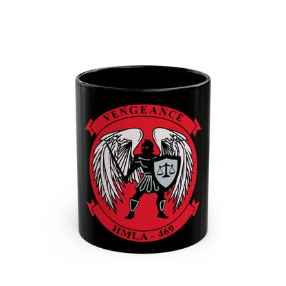 HMLA 469 Vengeance v2 (USMC) Black Coffee Mug-11oz-The Sticker Space