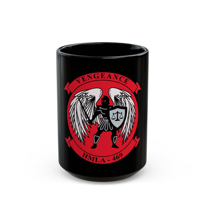 HMLA 469 Vengeance v2 (USMC) Black Coffee Mug-15oz-The Sticker Space