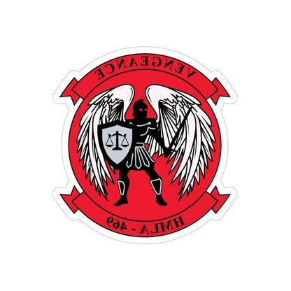 HMLA 469 Vengeance v2 (USMC) REVERSE PRINT Transparent Die-Cut STICKER - The Sticker Space