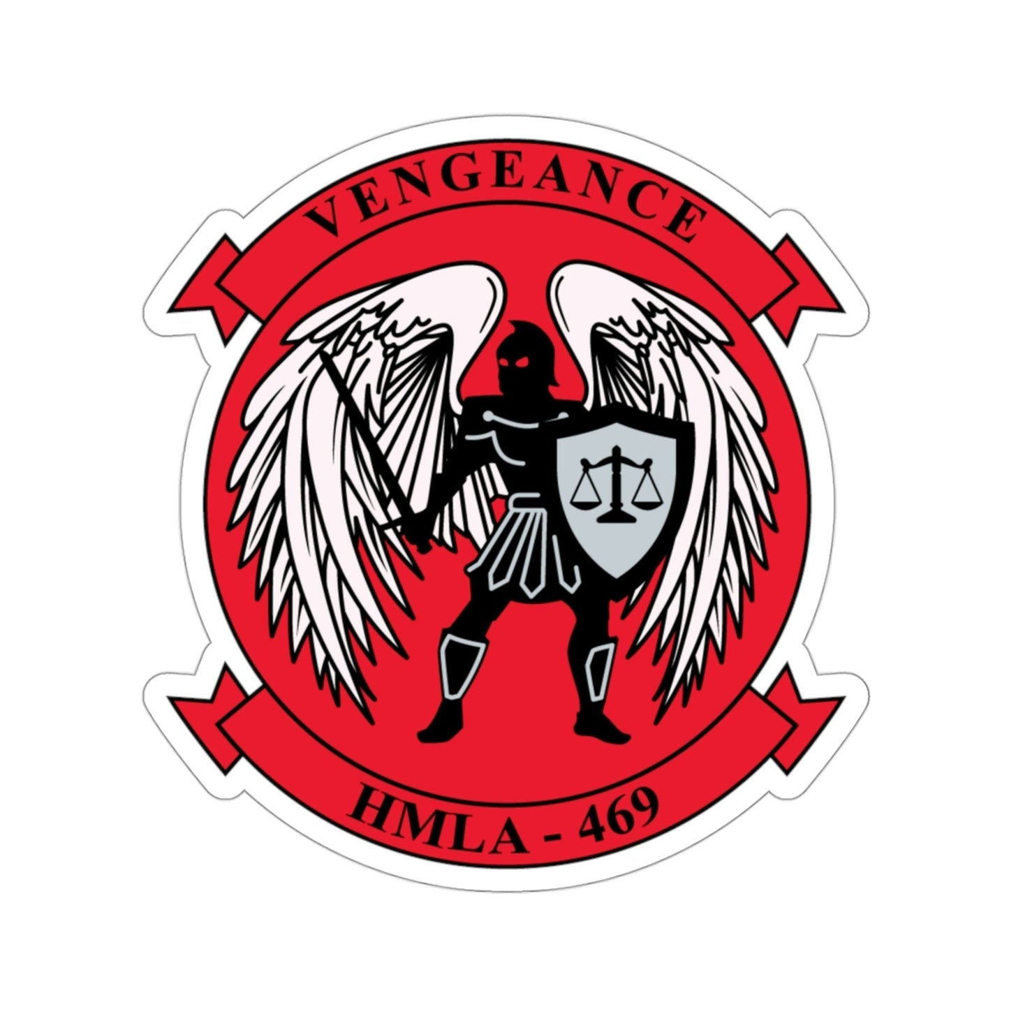 HMLA 469 Vengeance v2 (USMC) STICKER Vinyl Die-Cut Decal-3 Inch-The Sticker Space