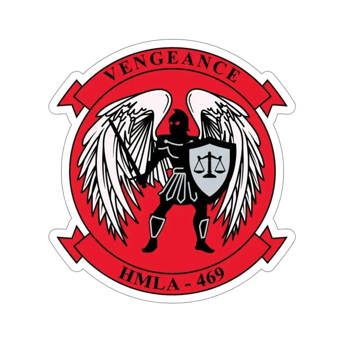 HMLA 469 Vengeance v2 (USMC) STICKER Vinyl Die-Cut Decal - The Sticker Space
