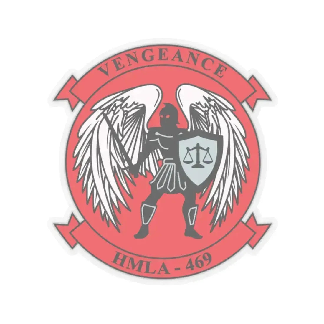 HMLA 469 Vengeance v2 (USMC) STICKER Vinyl Kiss-Cut Decal 2 Inch Transparent - The Sticker Space