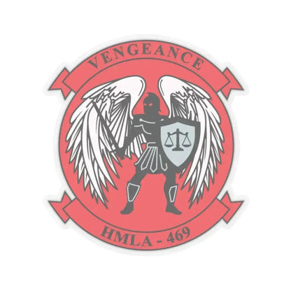 HMLA 469 Vengeance v2 (USMC) STICKER Vinyl Kiss-Cut Decal 2 Inch Transparent - The Sticker Space