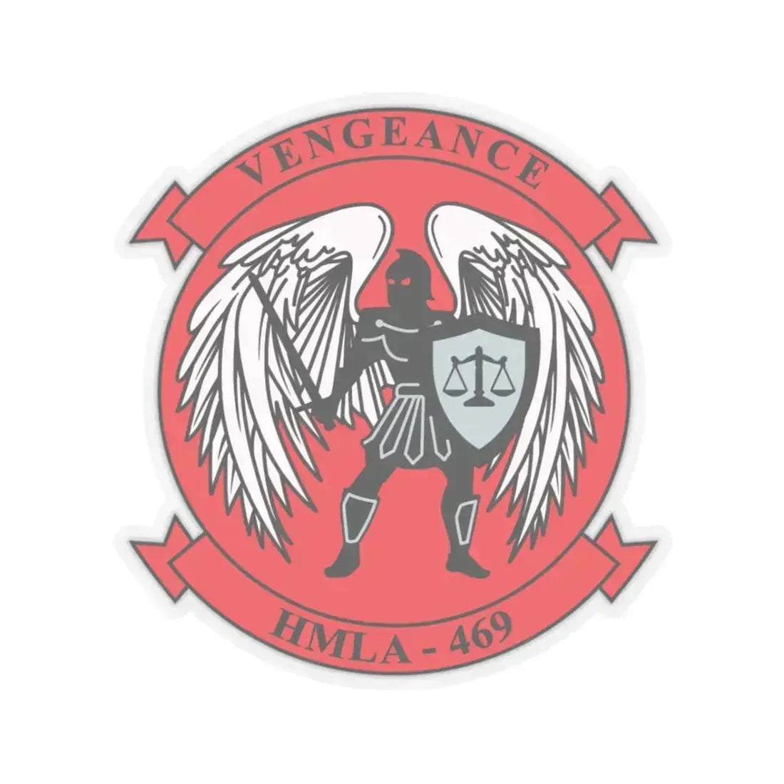 HMLA 469 Vengeance v2 (USMC) STICKER Vinyl Kiss-Cut Decal 3 Inch Transparent - The Sticker Space