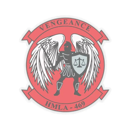 HMLA 469 Vengeance v2 (USMC) STICKER Vinyl Kiss-Cut Decal 3 Inch Transparent - The Sticker Space