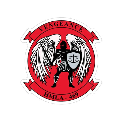 HMLA 469 Vengeance v2 (USMC) Transparent STICKER Die-Cut Vinyl Decal 6 Inch - The Sticker Space