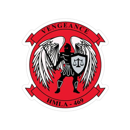 HMLA 469 Vengeance v2 (USMC) Transparent STICKER Die-Cut Vinyl Decal - The Sticker Space
