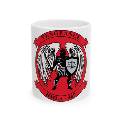 HMLA 469 Vengeance v2 (USMC) White Coffee Mug-11oz-The Sticker Space