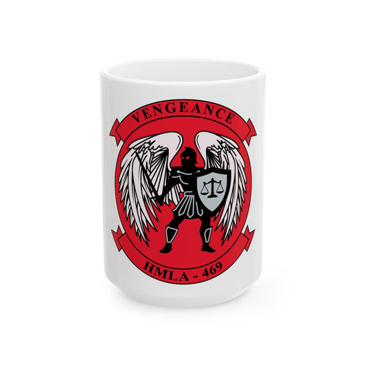 HMLA 469 Vengeance v2 (USMC) White Coffee Mug-15oz-The Sticker Space