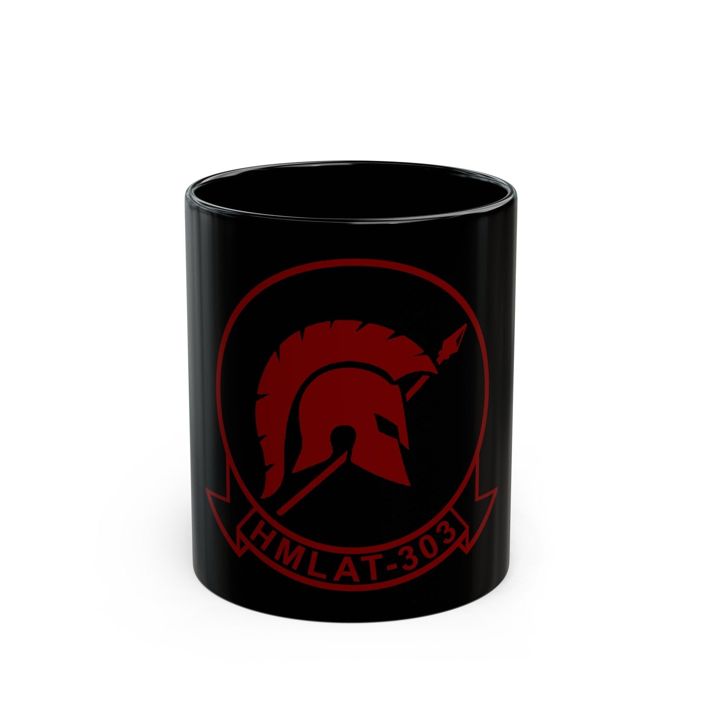 HMLAT 303 Atlas (USMC) Black Coffee Mug-11oz-The Sticker Space