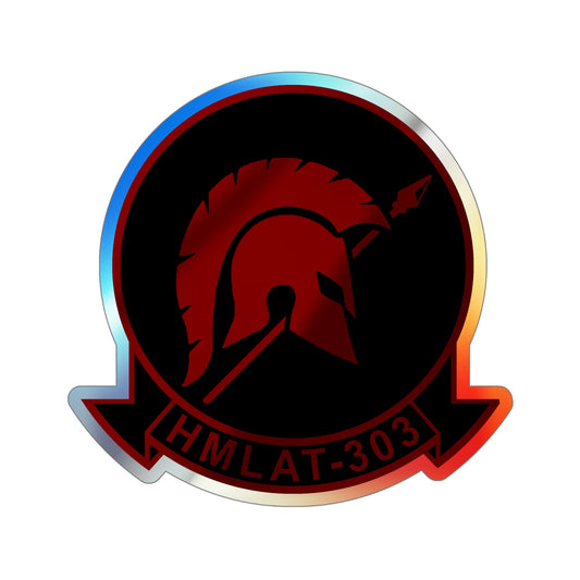 HMLAT 303 Atlas (USMC) Holographic STICKER Die-Cut Vinyl Decal-6 Inch-The Sticker Space