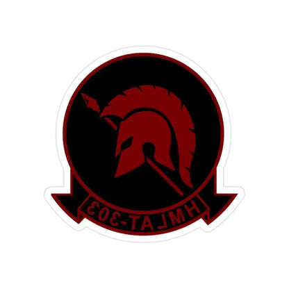 HMLAT 303 Atlas (USMC) REVERSE PRINT Transparent Die-Cut STICKER 2 Inch Die-Cut Transparent - The Sticker Space