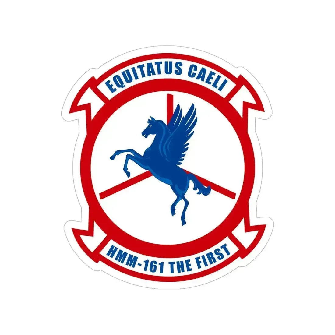 HMM 161 (USMC) Transparent STICKER Die-Cut Vinyl Decal 6 Inch - The Sticker Space