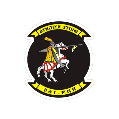 HMM 165 (USMC) REVERSE PRINT Transparent STICKER-3" × 3"-The Sticker Space