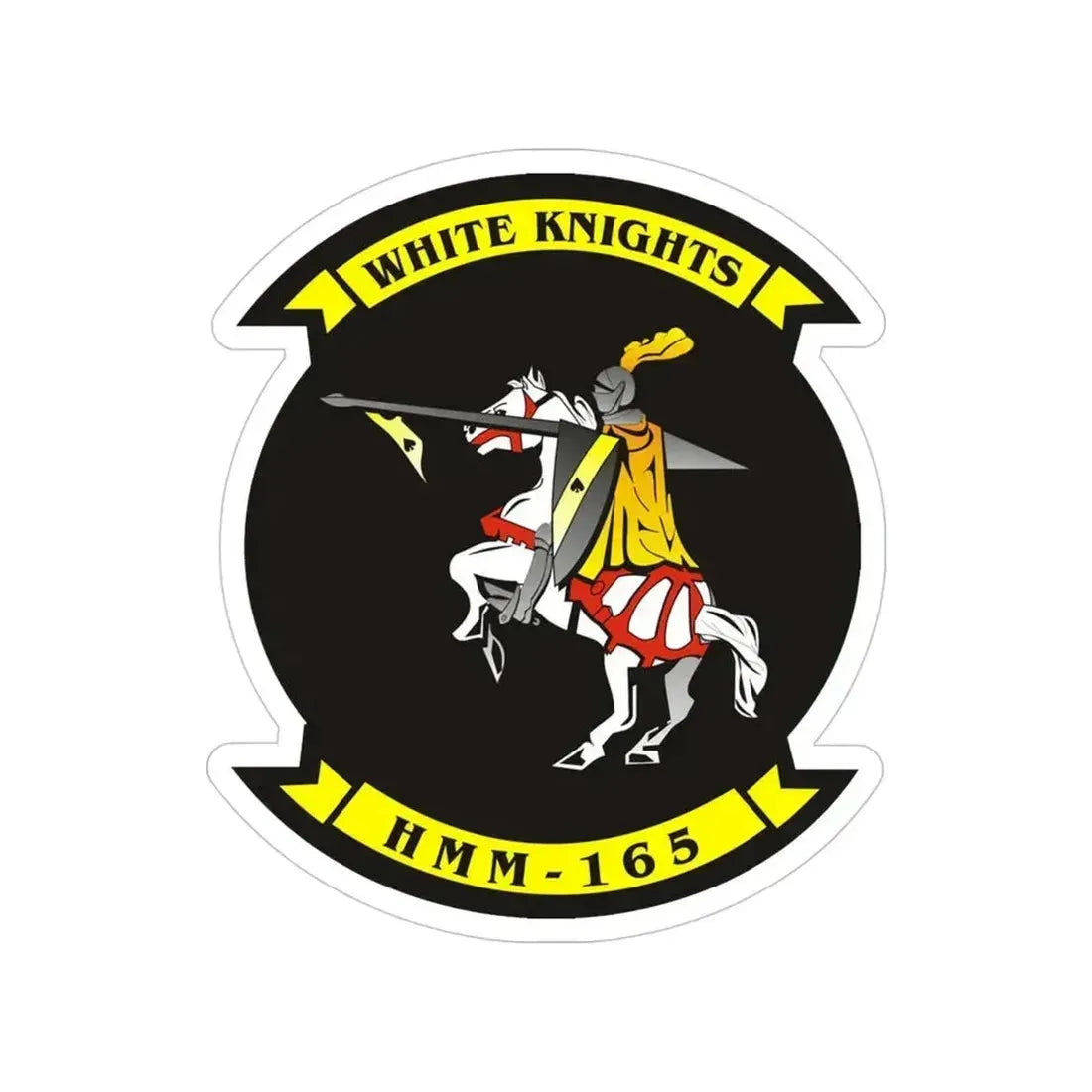 HMM 165 (USMC) Transparent STICKER Die-Cut Vinyl Decal 4 Inch - The Sticker Space