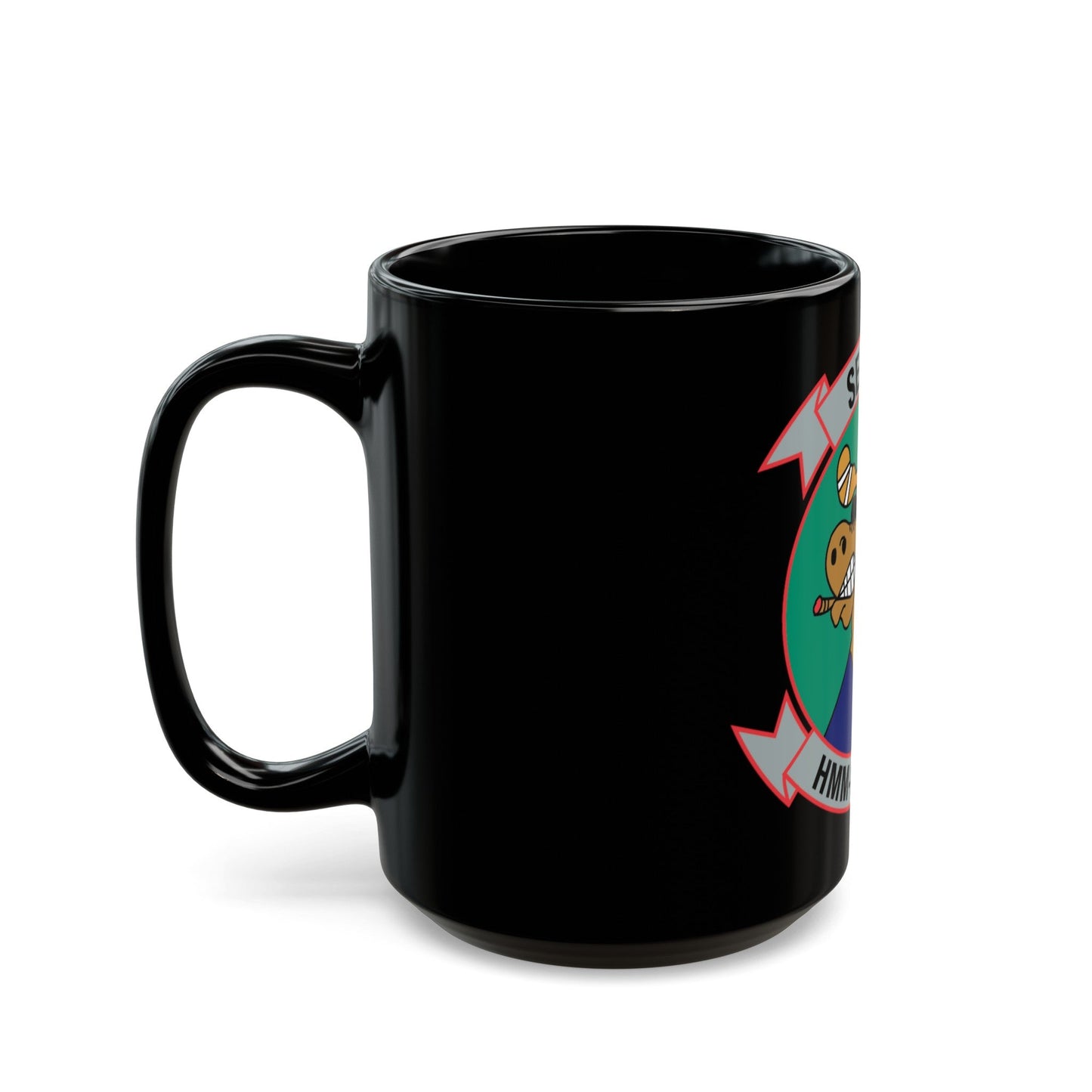 HMM 166 2 (USMC) Black Coffee Mug-The Sticker Space