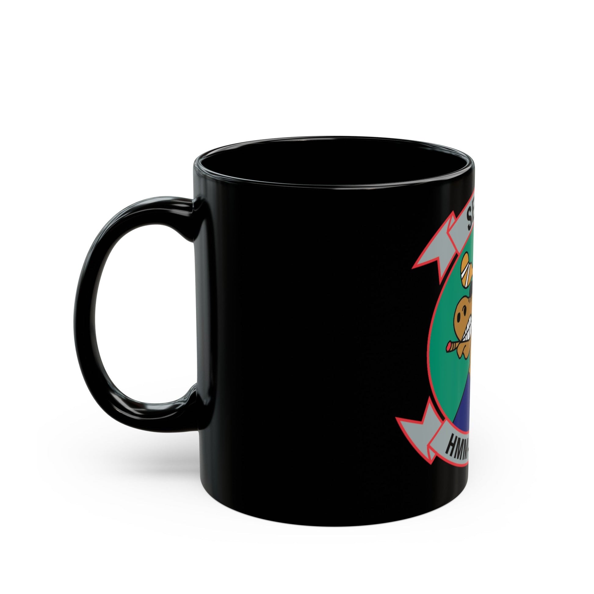 HMM 166 2 (USMC) Black Coffee Mug-The Sticker Space