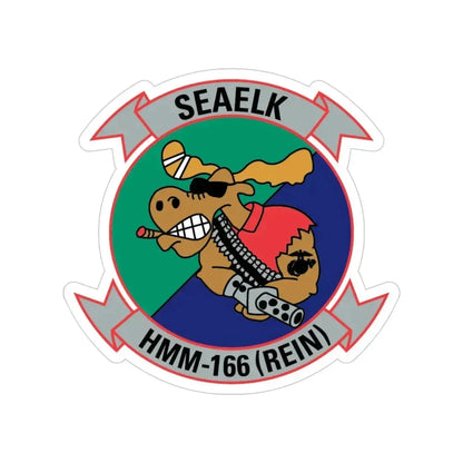 HMM 166 2 (USMC) Transparent STICKER Die-Cut Vinyl Decal 4 Inch - The Sticker Space