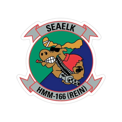 HMM 166 2 (USMC) Transparent STICKER Die-Cut Vinyl Decal 5 Inch - The Sticker Space