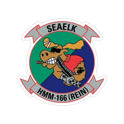 HMM 166 2 (USMC) Transparent STICKER Die-Cut Vinyl Decal 6 Inch - The Sticker Space