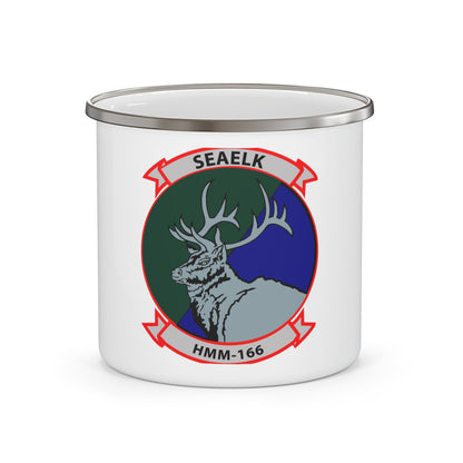 HMM 166 (USMC) Enamel Mug-12oz-The Sticker Space