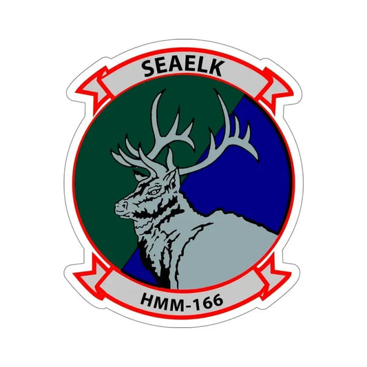 HMM 166 (USMC) STICKER Vinyl Die-Cut Decal 6 Inch - The Sticker Space
