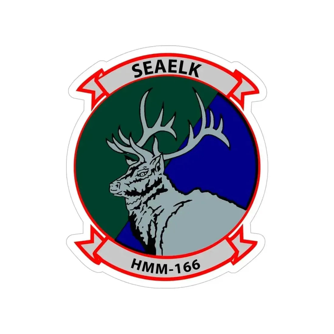 HMM 166 (USMC) Transparent STICKER Die-Cut Vinyl Decal - The Sticker Space