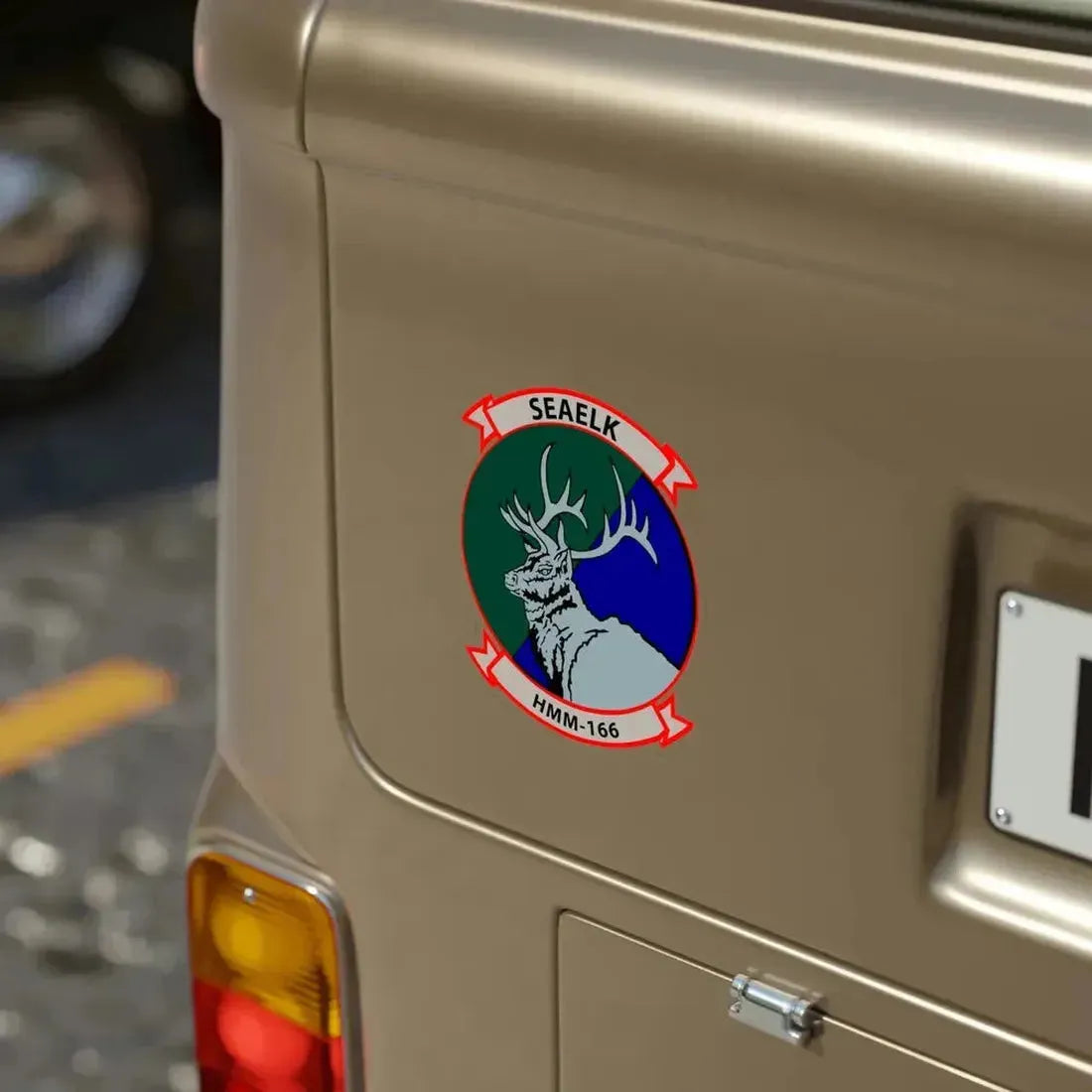 HMM 166 (USMC) Transparent STICKER Die-Cut Vinyl Decal - The Sticker Space