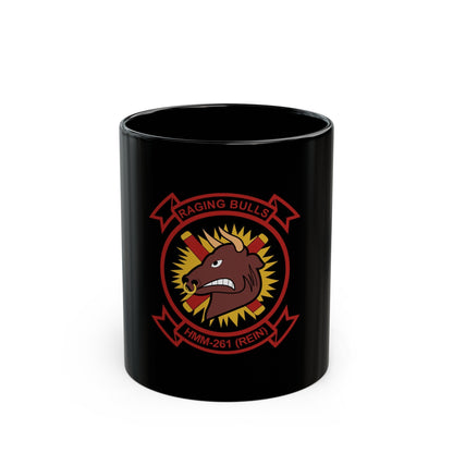 HMM 261 1 (USMC) Black Coffee Mug-11oz-The Sticker Space