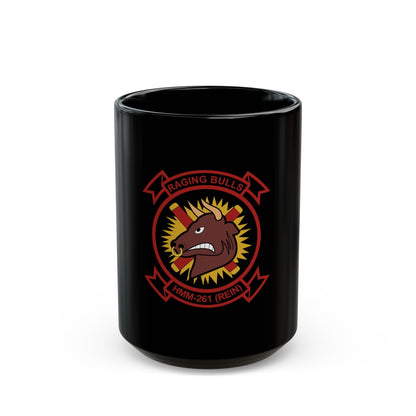 HMM 261 1 (USMC) Black Coffee Mug-15oz-The Sticker Space