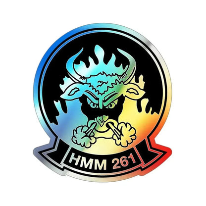 HMM 261 BW (USMC) Holographic STICKER Die-Cut Vinyl Decal - The Sticker Space