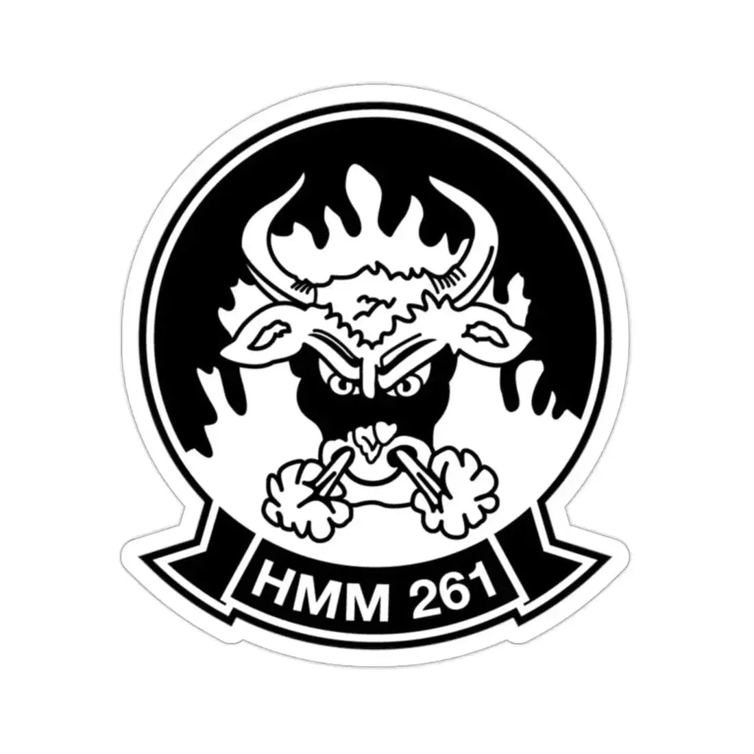HMM 261 BW (USMC) STICKER Vinyl Die-Cut Decal - The Sticker Space