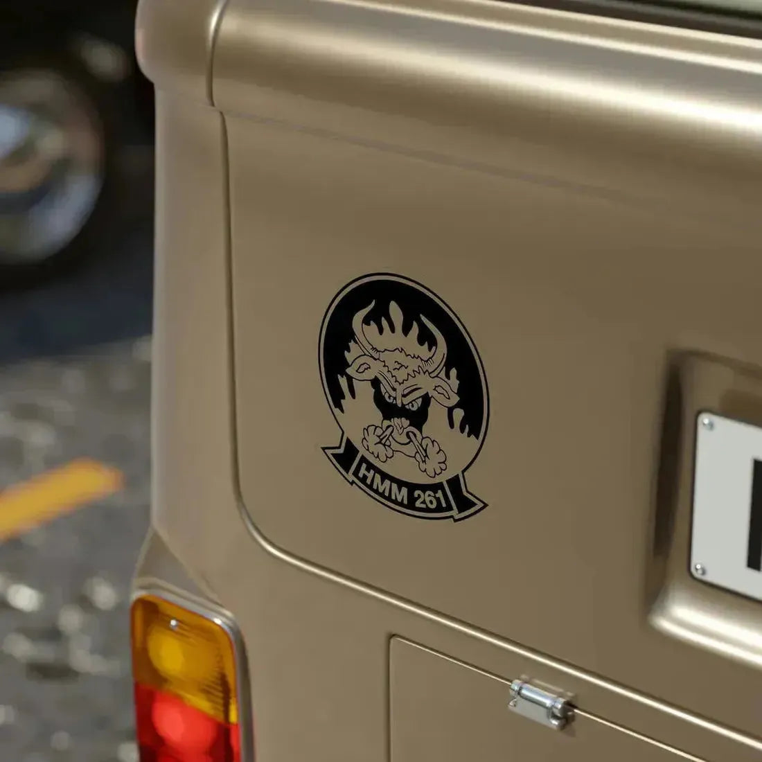 HMM 261 BW (USMC) Transparent STICKER Die-Cut Vinyl Decal - The Sticker Space