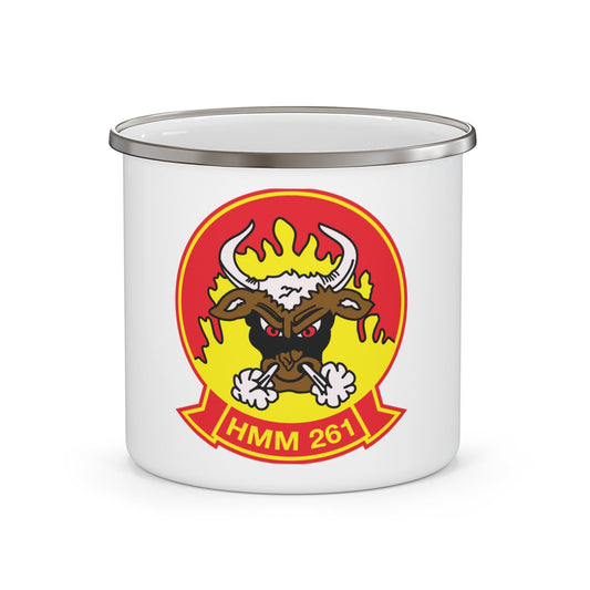 HMM 261 (USMC) Enamel Mug-12oz-The Sticker Space