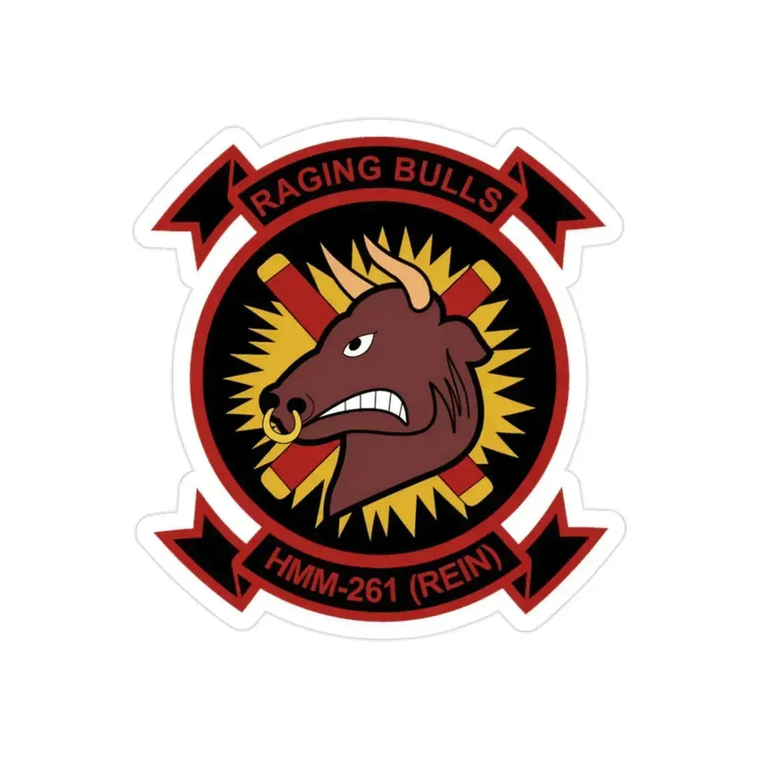 HMM 261 (USMC) Transparent STICKER Die-Cut Vinyl Decal 2 Inch - The Sticker Space