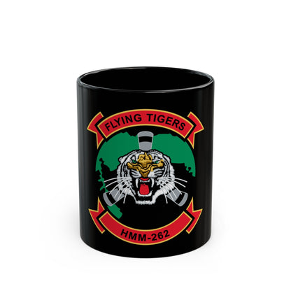 HMM 262 Flying Tigers (USMC) Black Coffee Mug-11oz-The Sticker Space