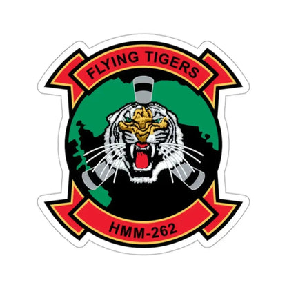 HMM 262 Flying Tigers (USMC) STICKER Vinyl Kiss-Cut Decal 2 Inch White - The Sticker Space